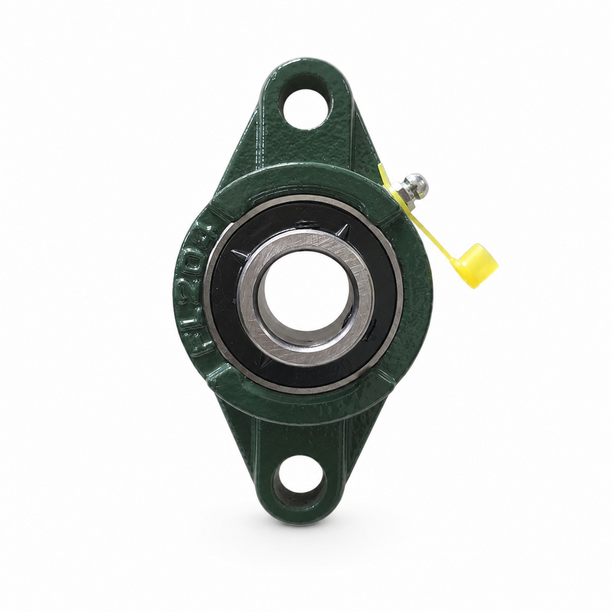 UCFL204 two-bolt flange bearing with 20 mm bore, front view
