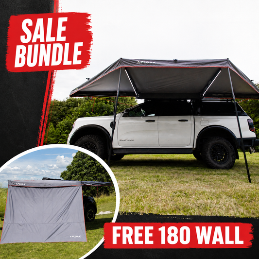 Xplora 180 awning sale bundle with free wall
