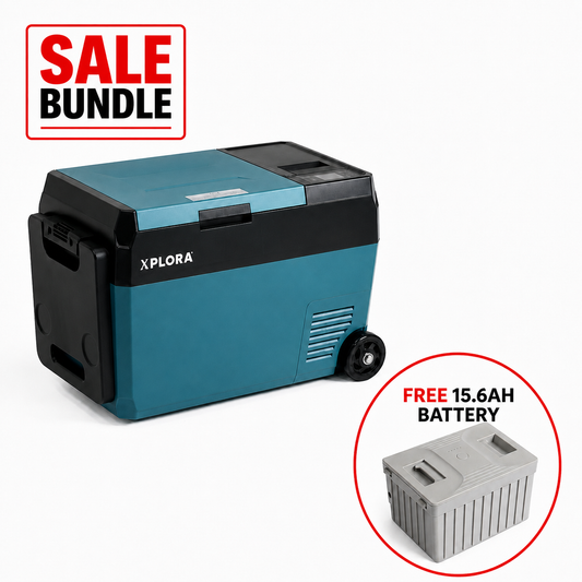 Xplora 29L fridge sale bundle with free battery