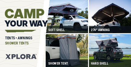 Xplora roof top tents, awnings and camping gear